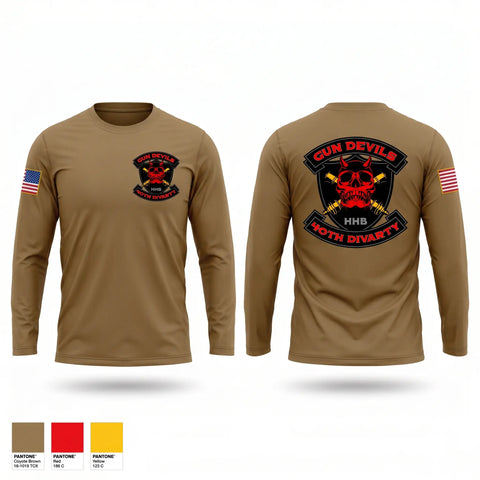 Long Sleeve Performance Shirt, HHB 40th DIVARTY, Army, Teamtime, Team time, sublimation, custom sports apparel, team uniforms, spirit wear, spiritwear, sports uniforms, custom shirts, team store, custom team store, fundraiser sports, apparel fundraiser