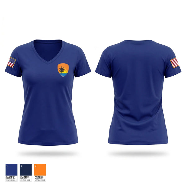 Womens Short Sleeve Vneck Shirt, Isle of Palms Police Department, Police, Teamtime, Team time, sublimation, custom sports apparel, team uniforms, spirit wear, spiritwear, sports uniforms, custom shirts, team store, custom team store, fundraiser sports, apparel fundraiser