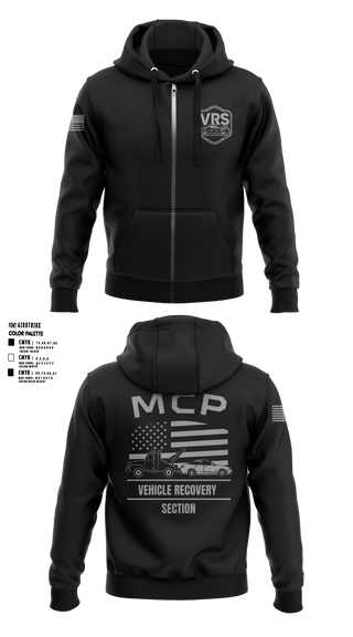 Zip Hoodie, Vehicle Recovery Section, Police, Teamtime, Team time, sublimation, custom sports apparel, team uniforms, spirit wear, spiritwear, sports uniforms, custom shirts, team store, custom team store, fundraiser sports, apparel fundraiser