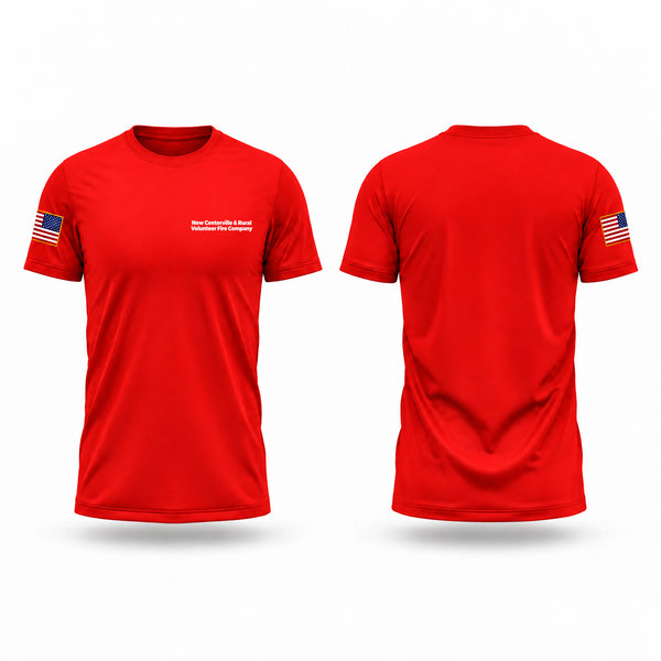 Old School Cotton Feel Shirt, New Centerville & Rural Volunteer Fire Company, Fire Department, Teamtime, Team time, sublimation, custom sports apparel, team uniforms, spirit wear, spiritwear, sports uniforms, custom shirts, team store, custom team store, fundraiser sports, apparel fundraiser