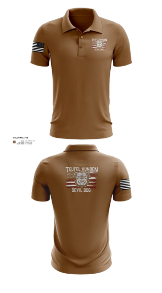 Short Sleeve Performance Polo, Kilo co. 3rd Btn 9th Marines, Marines, Teamtime, Team time, sublimation, custom sports apparel, team uniforms, spirit wear, spiritwear, sports uniforms, custom shirts, team store, custom team store, fundraiser sports, apparel fundraiser