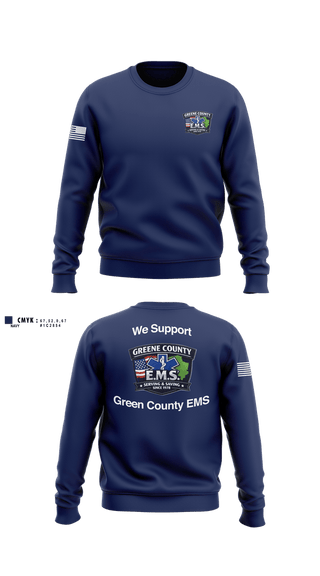 Crew Neck Sweatshirt, Greene County EMS, EMS/EMT, Teamtime, Team time, sublimation, custom sports apparel, team uniforms, spirit wear, spiritwear, sports uniforms, custom shirts, team store, custom team store, fundraiser sports, apparel fundraiser