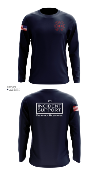 Long Sleeve Performance Shirt, ITI Disaster Rescue and Response, EMS/EMT, Teamtime, Team time, sublimation, custom sports apparel, team uniforms, spirit wear, spiritwear, sports uniforms, custom shirts, team store, custom team store, fundraiser sports, apparel fundraiser