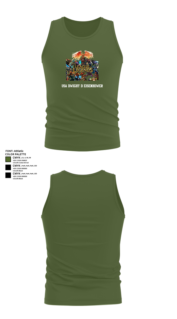 Tank Top, USA Dwight d eisenhower, , Teamtime, Team time, sublimation, custom sports apparel, team uniforms, spirit wear, spiritwear, sports uniforms, custom shirts, team store, custom team store, fundraiser sports, apparel fundraiser