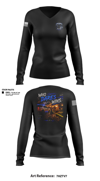 Womens Long Sleeve Vneck Shirt, South Carolina Police K9 Association, Police, Teamtime, Team time, sublimation, custom sports apparel, team uniforms, spirit wear, spiritwear, sports uniforms, custom shirts, team store, custom team store, fundraiser sports, apparel fundraiser