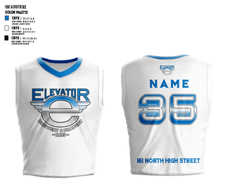 Elevator Mens Reversible Basketball Jersey (blue/white) - 1