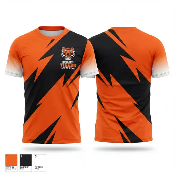 Short Sleeve Performance Shirt, Rawlings Tigers South Bend, Baseball, Teamtime, Team time, sublimation, custom sports apparel, team uniforms, spirit wear, spiritwear, sports uniforms, custom shirts, team store, custom team store, fundraiser sports, apparel fundraiser