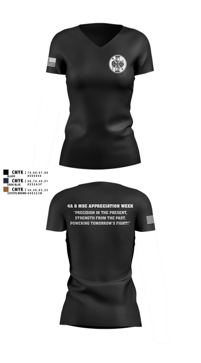 Joint Base San Antonio 4A/MSC 19646958 Women's Short Sleeve V-neck Shirt - 4