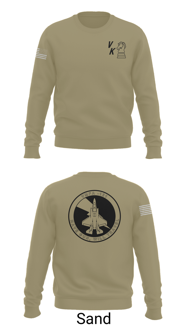 Crew Neck Sweatshirt, VMFA-121, , Teamtime, Team time, sublimation, custom sports apparel, team uniforms, spirit wear, spiritwear, sports uniforms, custom shirts, team store, custom team store, fundraiser sports, apparel fundraiser
