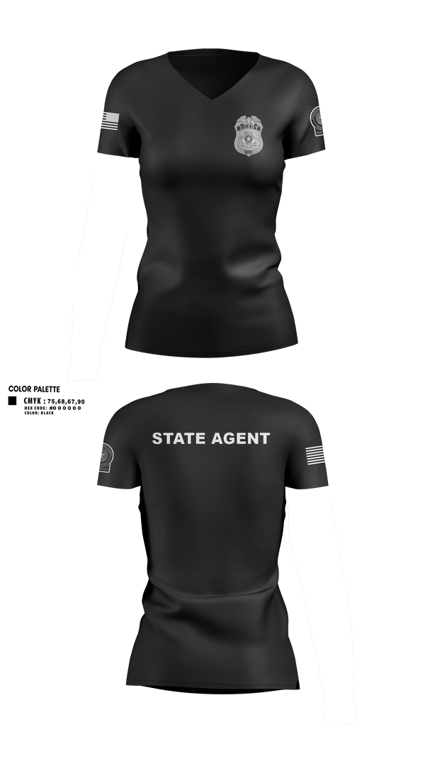 Womens Short Sleeve Vneck Shirt, 8TH DA DTF MCU, Police, Teamtime, Team time, sublimation, custom sports apparel, team uniforms, spirit wear, spiritwear, sports uniforms, custom shirts, team store, custom team store, fundraiser sports, apparel fundraiser