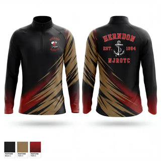 Quarter Zip Jacket, Herndon HS NJROTCHerndon High School NJROTC, Spirit Store, Teamtime, Team time, sublimation, custom sports apparel, team uniforms, spirit wear, spiritwear, sports uniforms, custom shirts, team store, custom team store, fundraiser sports, apparel fundraiser