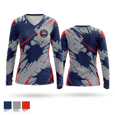 Carroll county fire department Women's Long Sleeve V-neck Shirt - 1
