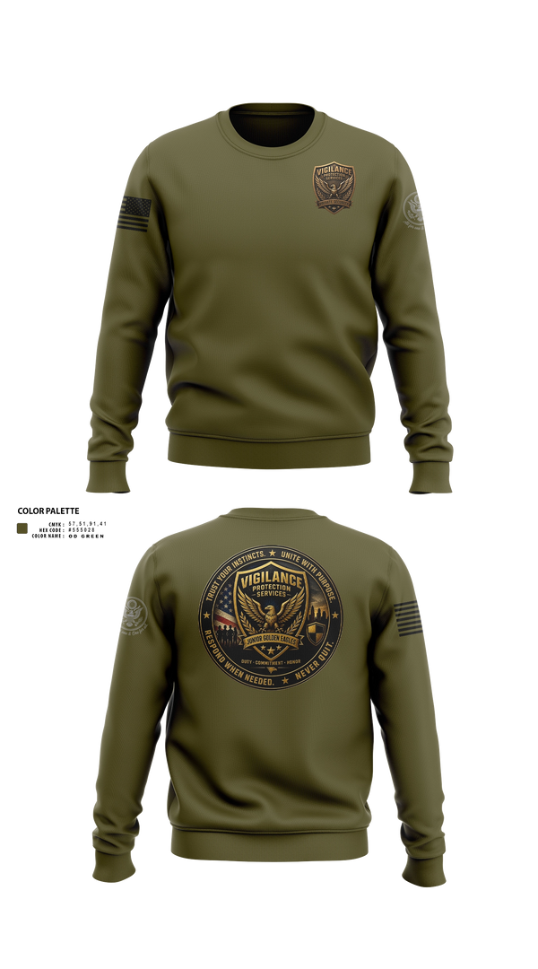Crew Neck Sweatshirt, Vigilance Protection Services, , Teamtime, Team time, sublimation, custom sports apparel, team uniforms, spirit wear, spiritwear, sports uniforms, custom shirts, team store, custom team store, fundraiser sports, apparel fundraiser