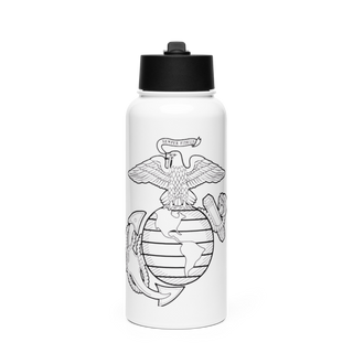 Echo company 2110 57585685 Stainless Steel Water Bottle with a Straw Lid