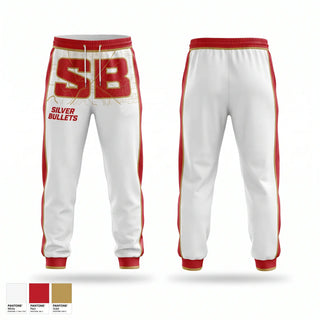 Sweatpants, Silver Bullets, Men's Basketball, Teamtime, Team time, sublimation, custom sports apparel, team uniforms, spirit wear, spiritwear, sports uniforms, custom shirts, team store, custom team store, fundraiser sports, apparel fundraiser