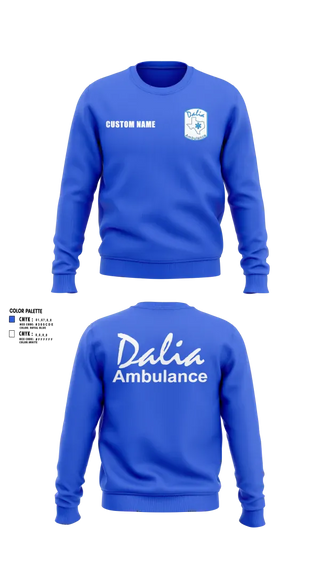 Crew Neck Sweatshirt, Dalia Ambulance Service, EMS/EMT, Teamtime, Team time, sublimation, custom sports apparel, team uniforms, spirit wear, spiritwear, sports uniforms, custom shirts, team store, custom team store, fundraiser sports, apparel fundraiser