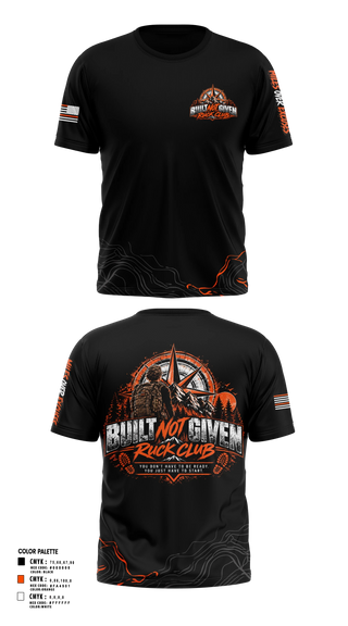 Short Sleeve Performance Shirt, Built Not Given Ruck Club, Army, Teamtime, Team time, sublimation, custom sports apparel, team uniforms, spirit wear, spiritwear, sports uniforms, custom shirts, team store, custom team store, fundraiser sports, apparel fundraiser