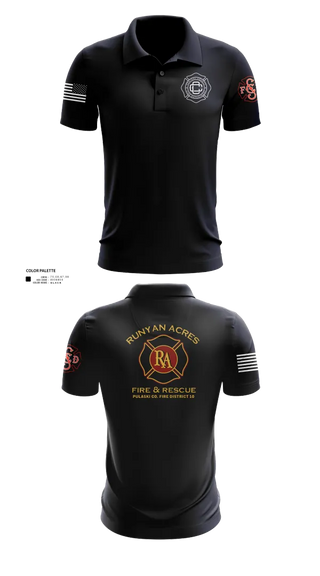 Short Sleeve Performance Polo, RUNYAN ACRES FIRE DEPARTMENT, , Teamtime, Team time, sublimation, custom sports apparel, team uniforms, spirit wear, spiritwear, sports uniforms, custom shirts, team store, custom team store, fundraiser sports, apparel fundraiser