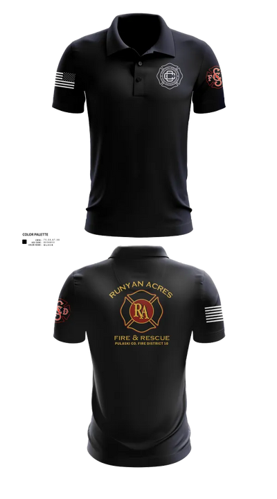 RUNYAN ACRES FIRE DEPARTMENT 34134469 Short Sleeve Performance Polo - 23