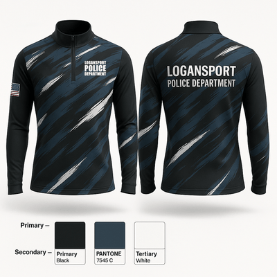 Logansport Police Department 97053564 Quarter Zip Jacket - 1
