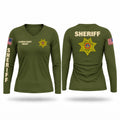 Alamosa County Sheriff's Office Women's Long Sleeve V-neck Shirt - 1
