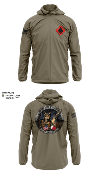 Windbreaker, 143rd RSG (Bahrain), National Guard, Teamtime, Team time, sublimation, custom sports apparel, team uniforms, spirit wear, spiritwear, sports uniforms, custom shirts, team store, custom team store, fundraiser sports, apparel fundraiser