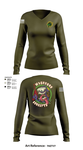 Women's Long Sleeve Vneck Shirt, Washburn ConceptsWashburn Concepts, , Teamtime, Team time, sublimation, custom sports apparel, team uniforms, spirit wear, spiritwear, sports uniforms, custom shirts, team store, custom team store, fundraiser sports, apparel fundraiser