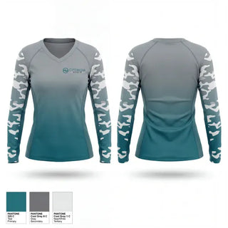 Womens Long Sleeve Vneck Shirt, Optimum Beach, Women's Volleyball, Teamtime, Team time, sublimation, custom sports apparel, team uniforms, spirit wear, spiritwear, sports uniforms, custom shirts, team store, custom team store, fundraiser sports, apparel fundraiser