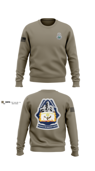 Crew Neck Sweatshirt, Asheville Fire Marshal’s Office, Fire Department, Teamtime, Team time, sublimation, custom sports apparel, team uniforms, spirit wear, spiritwear, sports uniforms, custom shirts, team store, custom team store, fundraiser sports, apparel fundraiser
