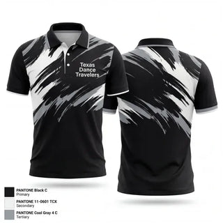 Short Sleeve Performance Polo, Texas Dance Travelers, Cheer, Teamtime, Team time, sublimation, custom sports apparel, team uniforms, spirit wear, spiritwear, sports uniforms, custom shirts, team store, custom team store, fundraiser sports, apparel fundraiser