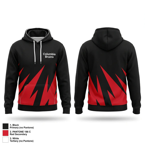 Hoodie, Columbia Bruins, Cheer, Teamtime, Team time, sublimation, custom sports apparel, team uniforms, spirit wear, spiritwear, sports uniforms, custom shirts, team store, custom team store, fundraiser sports, apparel fundraiser