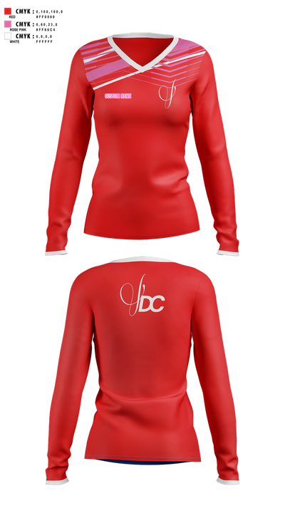Viva Dance Collective 98267809 Women's Long Sleeve V-neck Shirt - 100