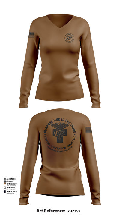 439th AES 50968324 Women's Long Sleeve V-neck Shirt - 101
