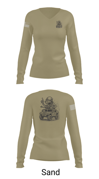 Womens Long Sleeve Vneck Shirt, 278th JMTG-U Mayors Cell Mech., , Teamtime, Team time, sublimation, custom sports apparel, team uniforms, spirit wear, spiritwear, sports uniforms, custom shirts, team store, custom team store, fundraiser sports, apparel fundraiser