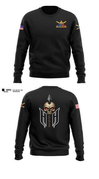 Crew Neck Sweatshirt, 1AD DIVARTY HHB, Army, Teamtime, Team time, sublimation, custom sports apparel, team uniforms, spirit wear, spiritwear, sports uniforms, custom shirts, team store, custom team store, fundraiser sports, apparel fundraiser