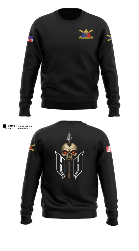 Crew Neck Sweatshirt, 1AD DIVARTY HHB, Army, Teamtime, Team time, sublimation, custom sports apparel, team uniforms, spirit wear, spiritwear, sports uniforms, custom shirts, team store, custom team store, fundraiser sports, apparel fundraiser