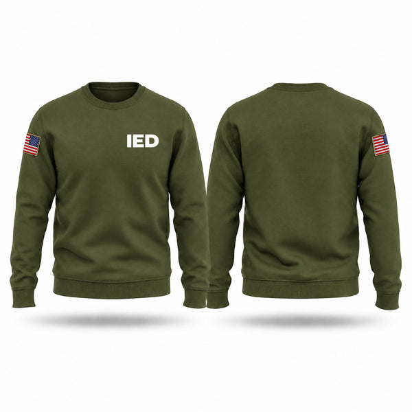 Crew Neck Sweatshirt, IED, Army, Teamtime, Team time, sublimation, custom sports apparel, team uniforms, spirit wear, spiritwear, sports uniforms, custom shirts, team store, custom team store, fundraiser sports, apparel fundraiser