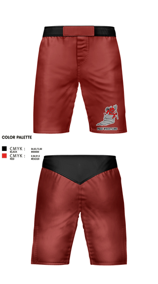 Fight Shorts, Page High School Wrestling, Wrestling, Teamtime, Team time, sublimation, custom sports apparel, team uniforms, spirit wear, spiritwear, sports uniforms, custom shirts, team store, custom team store, fundraiser sports, apparel fundraiser