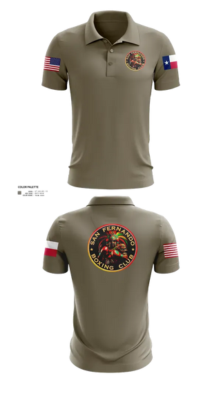 Short Sleeve Performance Polo, San Fernando Boxing Club, Spirit Store, Teamtime, Team time, sublimation, custom sports apparel, team uniforms, spirit wear, spiritwear, sports uniforms, custom shirts, team store, custom team store, fundraiser sports, apparel fundraiser