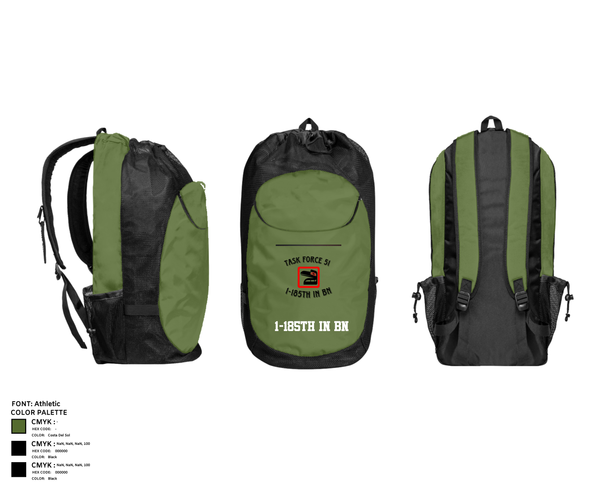 Gear Bag, 1-185th IN BN, , Teamtime, Team time, sublimation, custom sports apparel, team uniforms, spirit wear, spiritwear, sports uniforms, custom shirts, team store, custom team store, fundraiser sports, apparel fundraiser