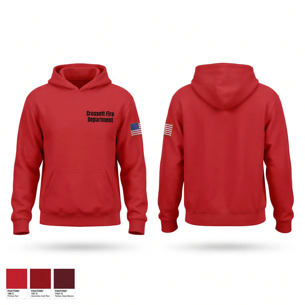 Hoodie, Crossett Fire Department, Fire Department, Teamtime, Team time, sublimation, custom sports apparel, team uniforms, spirit wear, spiritwear, sports uniforms, custom shirts, team store, custom team store, fundraiser sports, apparel fundraiser