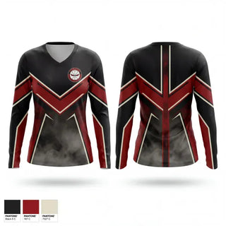 Womens Long Sleeve Vneck Shirt, Iron Hoops, Men's Basketball, Teamtime, Team time, sublimation, custom sports apparel, team uniforms, spirit wear, spiritwear, sports uniforms, custom shirts, team store, custom team store, fundraiser sports, apparel fundraiser