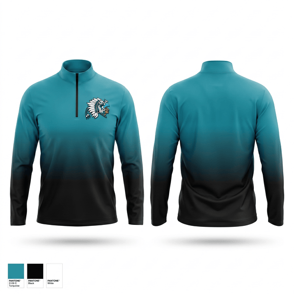 Quarter Zip Jacket, Mendota Aztecs, Track & Field, Teamtime, Team time, sublimation, custom sports apparel, team uniforms, spirit wear, spiritwear, sports uniforms, custom shirts, team store, custom team store, fundraiser sports, apparel fundraiser