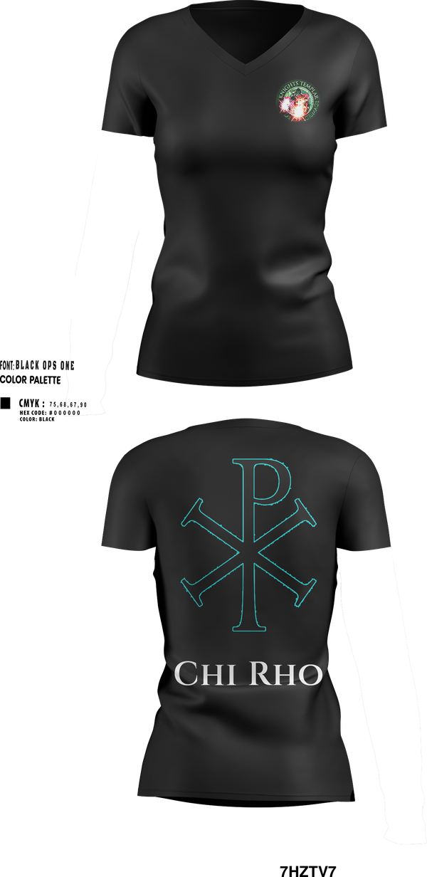 Womens Short Sleeve Vneck Shirt, Templar Knight's, , Teamtime, Team time, sublimation, custom sports apparel, team uniforms, spirit wear, spiritwear, sports uniforms, custom shirts, team store, custom team store, fundraiser sports, apparel fundraiser