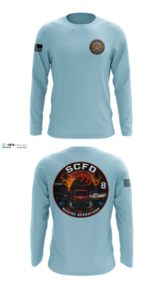 Long Sleeve Performance Shirt, Sarasota County Fire Dept., Fire Department, Teamtime, Team time, sublimation, custom sports apparel, team uniforms, spirit wear, spiritwear, sports uniforms, custom shirts, team store, custom team store, fundraiser sports, apparel fundraiser