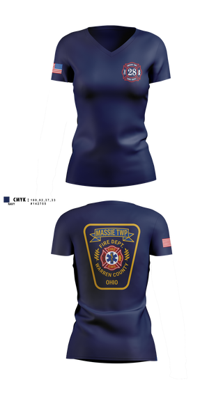 Womens Short Sleeve Vneck Shirt, Massie Township Fire Department, Fire Department, Teamtime, Team time, sublimation, custom sports apparel, team uniforms, spirit wear, spiritwear, sports uniforms, custom shirts, team store, custom team store, fundraiser sports, apparel fundraiser