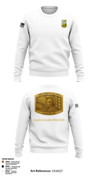 Crew Neck Sweatshirt, NRC NORTH ISLAND, Navy, Teamtime, Team time, sublimation, custom sports apparel, team uniforms, spirit wear, spiritwear, sports uniforms, custom shirts, team store, custom team store, fundraiser sports, apparel fundraiser