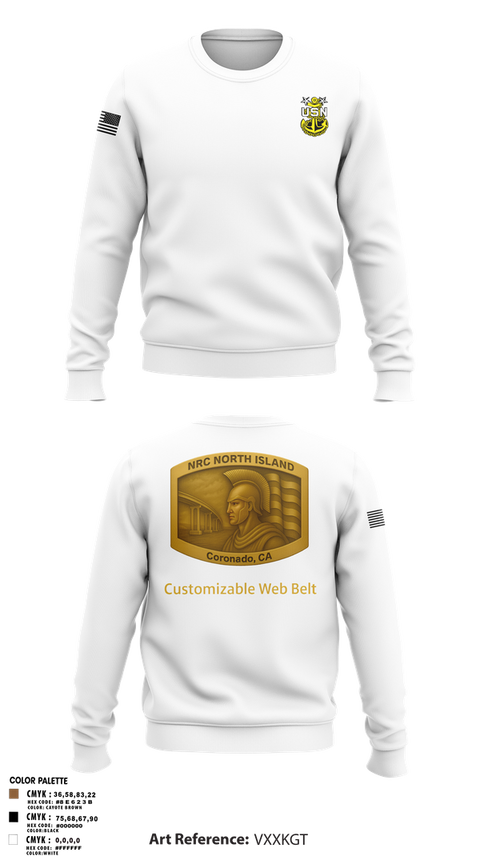 Crew Neck Sweatshirt, NRC NORTH ISLAND, Navy, Teamtime, Team time, sublimation, custom sports apparel, team uniforms, spirit wear, spiritwear, sports uniforms, custom shirts, team store, custom team store, fundraiser sports, apparel fundraiser