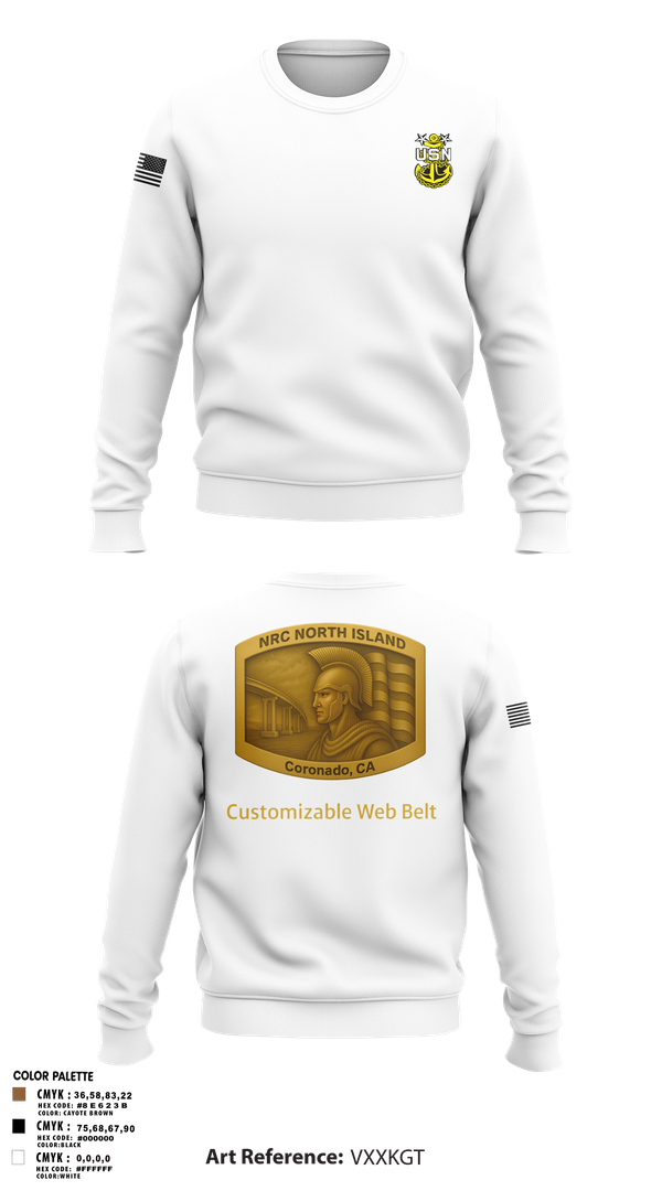 Crew Neck Sweatshirt, NRC NORTH ISLAND, Navy, Teamtime, Team time, sublimation, custom sports apparel, team uniforms, spirit wear, spiritwear, sports uniforms, custom shirts, team store, custom team store, fundraiser sports, apparel fundraiser