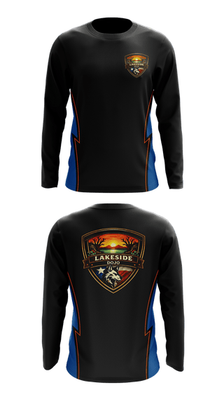 Long Sleeve Rash Guard Shirt, Lakeside Dojo, , Teamtime, Team time, sublimation, custom sports apparel, team uniforms, spirit wear, spiritwear, sports uniforms, custom shirts, team store, custom team store, fundraiser sports, apparel fundraiser